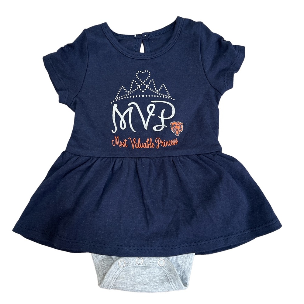 NFL Bears bodysuit with tutu connected 3-6 months good condition